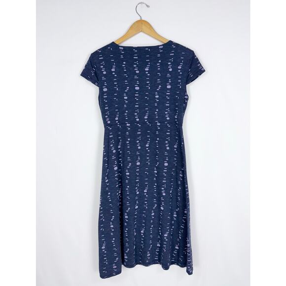 Toad & Co. Women’s Rosemarie Printed Tencel Blend Dress Small Navy Blue - Picture 8 of 14